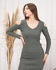 Womens Knitted Cut Sleeve Detail Dress MEWKND387