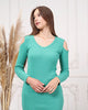 Womens Knitted Cut Sleeve Detail Dress MEWKND389