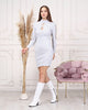 Womens Knitted Bead Detail Dress MEWKND391