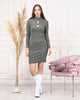 Womens Knitted Bead Detail Dress MEWKND393