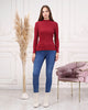 Women's Mock Neck Detail Light Sweater by Memnu - MEWS810