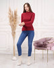 Women's Mock Neck Detail Light Sweater by Memnu - MEWS810