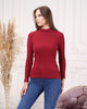 Women's Mock Neck Detail Light Sweater by Memnu - MEWS810