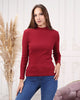 Women's Mock Neck Detail Light Sweater by Memnu - MEWS810