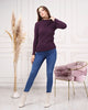 Women's Mock Neck Detail Light Sweater by Memnu - MEWS808