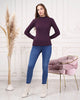 Women's Mock Neck Detail Light Sweater by Memnu - MEWS808