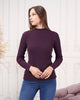 Women's Mock Neck Detail Light Sweater by Memnu - MEWS808