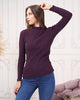 Women's Mock Neck Detail Light Sweater by Memnu - MEWS808