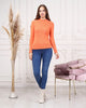 Women's Mock Neck Detail Light Sweater by Memnu - MEWS807