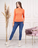 Women's Mock Neck Detail Light Sweater by Memnu - MEWS807