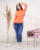 Women's Mock Neck Detail Light Sweater by Memnu - MEWS807