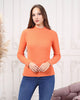 Women's Mock Neck Detail Light Sweater by Memnu - MEWS807