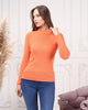 Women's Mock Neck Detail Light Sweater by Memnu - MEWS807