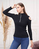 Women's Zip Detail Light Sweater by Memnu - MEWS783