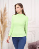 Women's Mock Neck Detail Light Sweater by Memnu - MEWS805