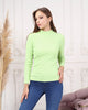 Women's Mock Neck Detail Light Sweater by Memnu - MEWS805