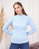 Women's Mock Neck Detail Light Sweater by Memnu - MEWS804