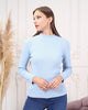 Women's Mock Neck Detail Light Sweater by Memnu - MEWS804