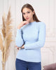 Women's Mock Neck Detail Light Sweater by Memnu - MEWS804