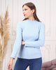 Women's Mock Neck Detail Light Sweater by Memnu - MEWS804