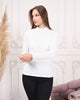 Women's Mock Neck Detail Light Sweater by Memnu - MEWS800