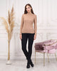 Women's Mock Neck Detail Light Sweater by Memnu - MEWS799