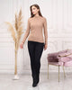 Women's Mock Neck Detail Light Sweater by Memnu - MEWS799