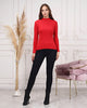 Women's Mock Neck Detail Light Sweater by Memnu - MEWS797