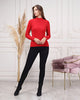 Women's Mock Neck Detail Light Sweater by Memnu - MEWS797