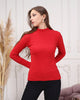 Women's Mock Neck Detail Light Sweater by Memnu - MEWS797