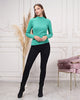 Women's Mock Neck Detail Light Sweater by Memnu - MEWS796