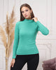 Women's Mock Neck Detail Light Sweater by Memnu - MEWS796