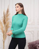 Women's Mock Neck Detail Light Sweater by Memnu - MEWS796