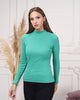 Women's Mock Neck Detail Light Sweater by Memnu - MEWS796