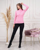 Women's Mock Neck Detail Light Sweater by Memnu - MEWS795