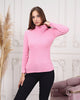 Women's Mock Neck Detail Light Sweater by Memnu - MEWS795