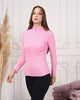 Women's Mock Neck Detail Light Sweater by Memnu - MEWS795