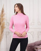 Women's Mock Neck Detail Light Sweater by Memnu - MEWS795