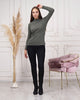 Women's Mock Neck Detail Light Sweater by Memnu - MEWS794