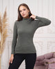 Women's Mock Neck Detail Light Sweater by Memnu - MEWS794