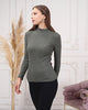 Women's Mock Neck Detail Light Sweater by Memnu - MEWS794