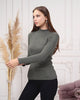 Women's Mock Neck Detail Light Sweater by Memnu - MEWS794