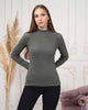 Women's Mock Neck Detail Light Sweater by Memnu - MEWS794