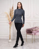 Women's Mock Neck Detail Light Sweater by Memnu - MEWS793