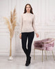 Women's Mock Neck Detail Light Sweater by Memnu - MEWS792