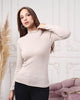 Women's Mock Neck Detail Light Sweater by Memnu - MEWS792