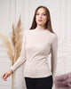 Women's Mock Neck Detail Light Sweater by Memnu - MEWS792