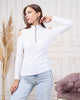 Women's Zip Detail Light Sweater by Memnu - MEWS788