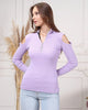 Women's Zip Detail Light Sweater by Memnu - MEWS784