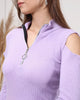 Women's Zip Detail Light Sweater by Memnu - MEWS784